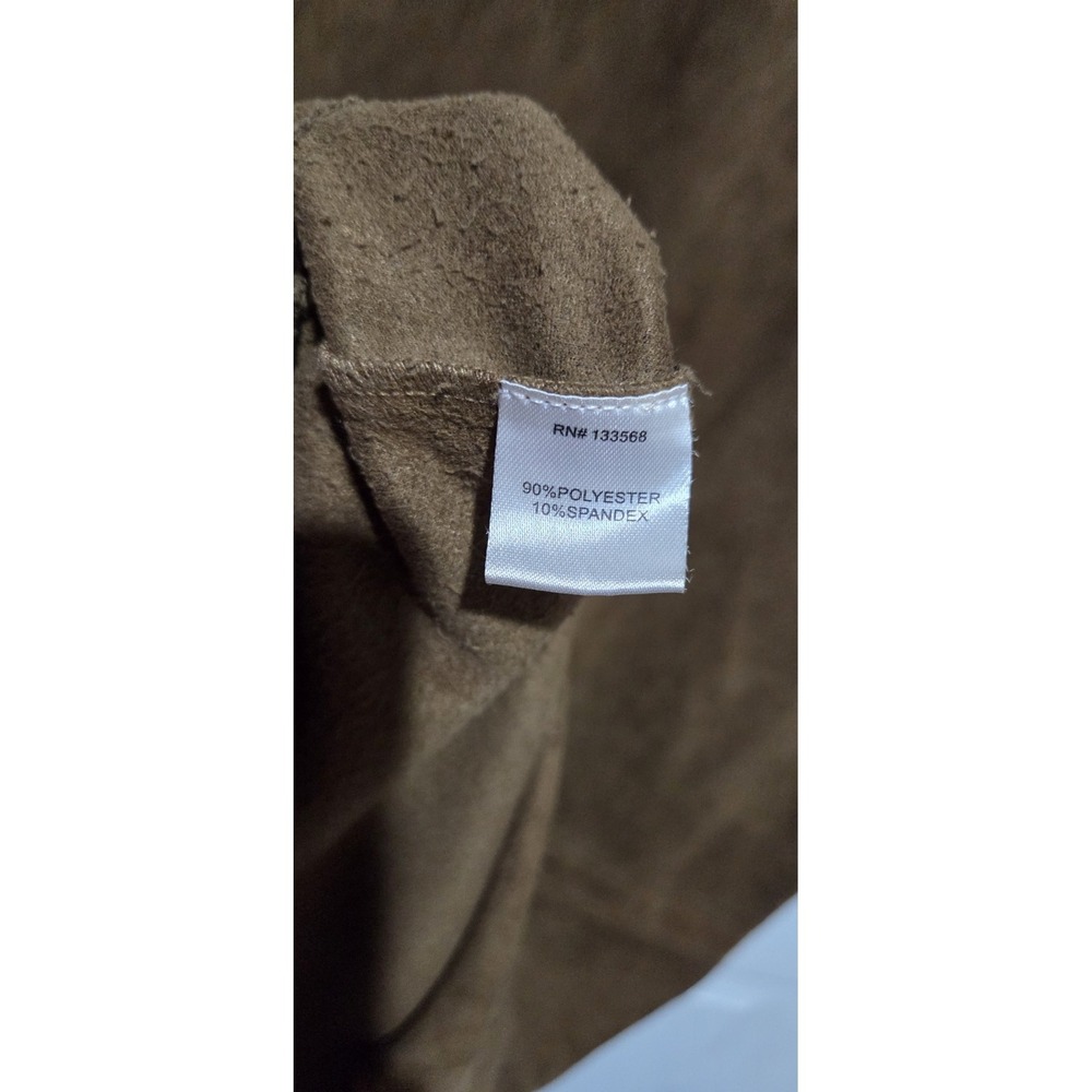 Cowgirl Justice Brown Faux Suede Knee Length Short Sleeve Dress Women XL - Picture 4 of 6